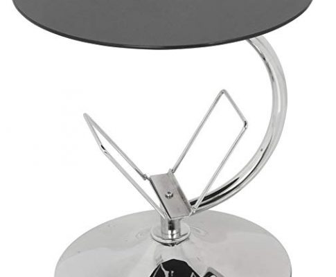 AVF T41-A Black Glass & Chrome Round Side/Lamp / End Table with Magazine Rack Review