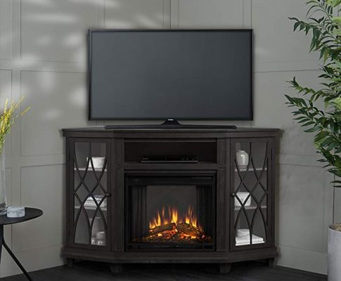 Real Flame Lynette Corner Fireplace TV Stand in Gray Review