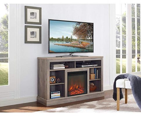 52-inch Fireplace TV Stand with Open Storage – Grey Wash – N/A Review