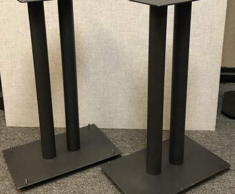 Steel Fill-Able 24″ Speaker Stands for Medium to Large Bookshelf Speakers By Vega A/V Review